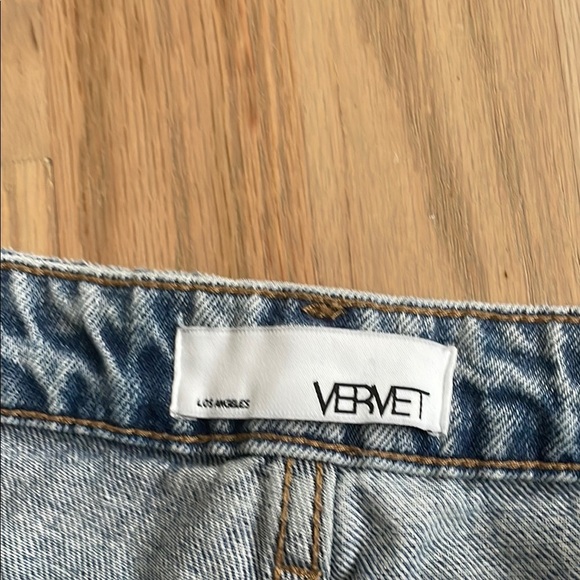 Vervet Women’s Blue Flare Wide Leg Jeans with Distressed Details Size 25 - Picture 8 of 9